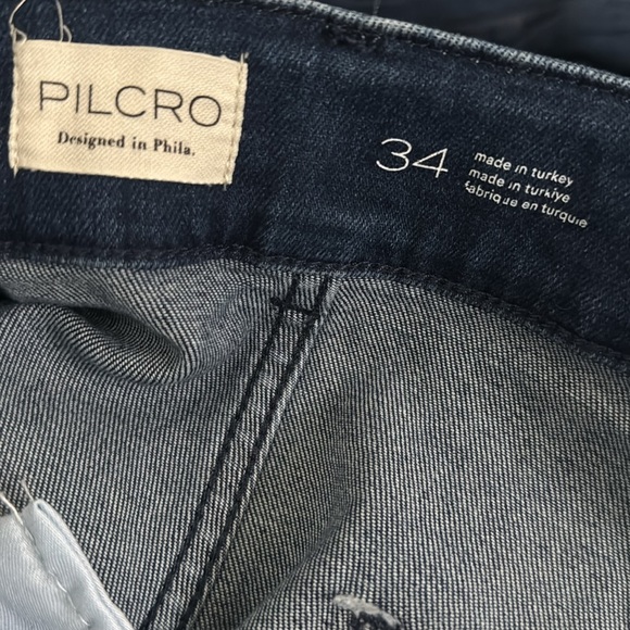 Anthropologie Pilcro The Skipper Jeans Sz 34 Dark Rinse - Picture 6 of 7